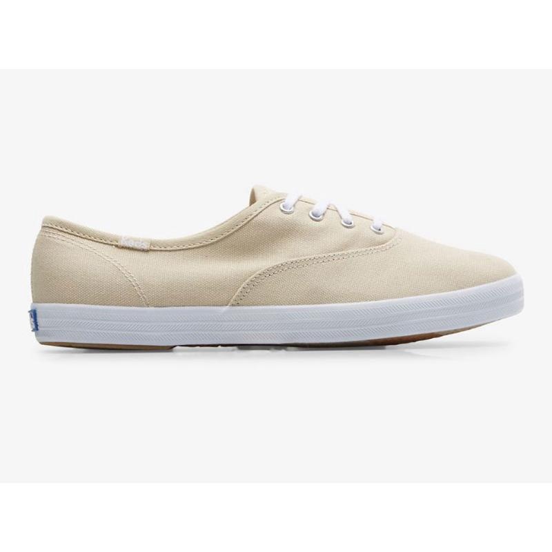 Keds Champion Feat. Organic Pamuklu Lace Ups Kadın Oatmeal Lightyellow | SQLUM-0974