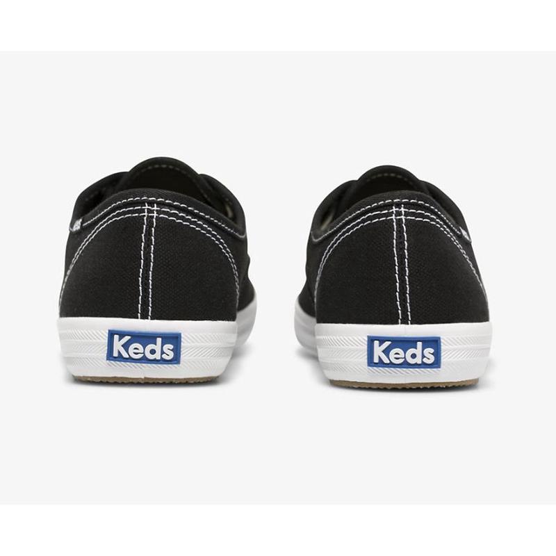 Keds Champion Feat. Organic Pamuklu Lace Ups Kadın Siyah | EUSMV-6198