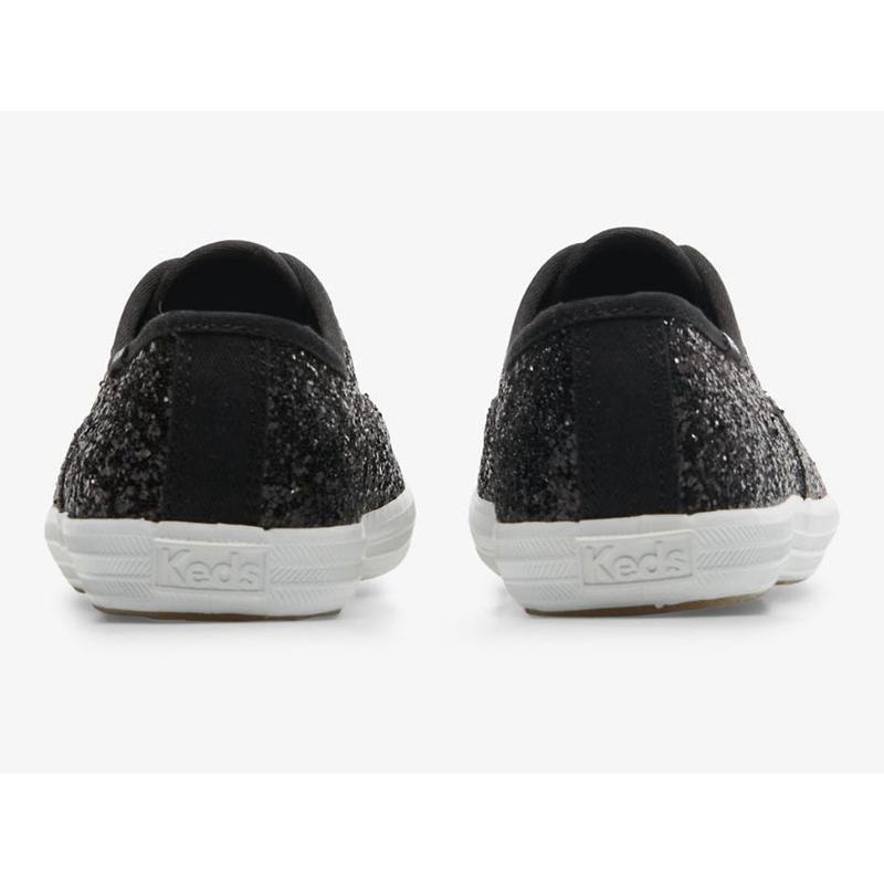 Keds Champion Glitter Celebration Lace Ups Kadın Siyah | PUTOD-6291