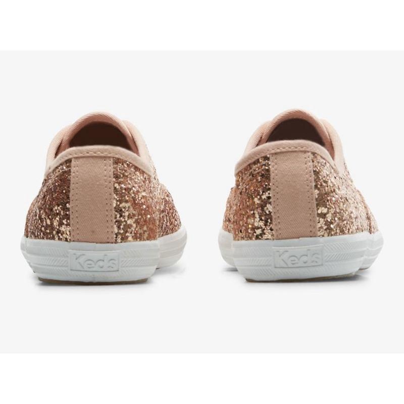 Keds Champion Glitter Celebration Lace Ups Kadın Pembe Altın | UROHD-0467