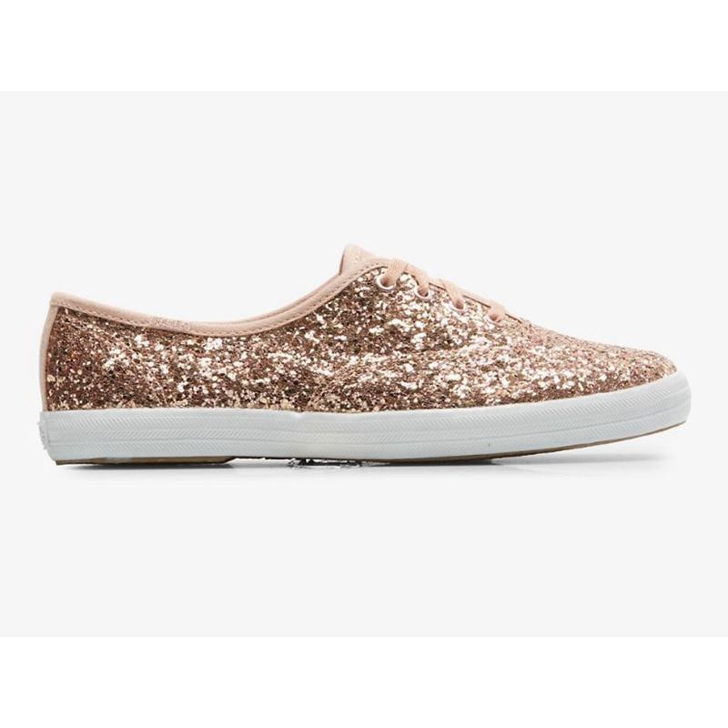 Keds Champion Glitter Celebration Lace Ups Kadın Pembe Altın | UROHD-0467