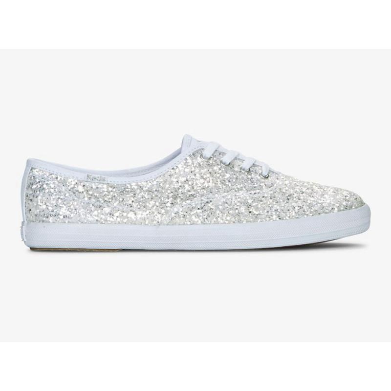 Keds Champion Glitter Celebration Lace Ups Kadın Beyaz | PGXEV-5896