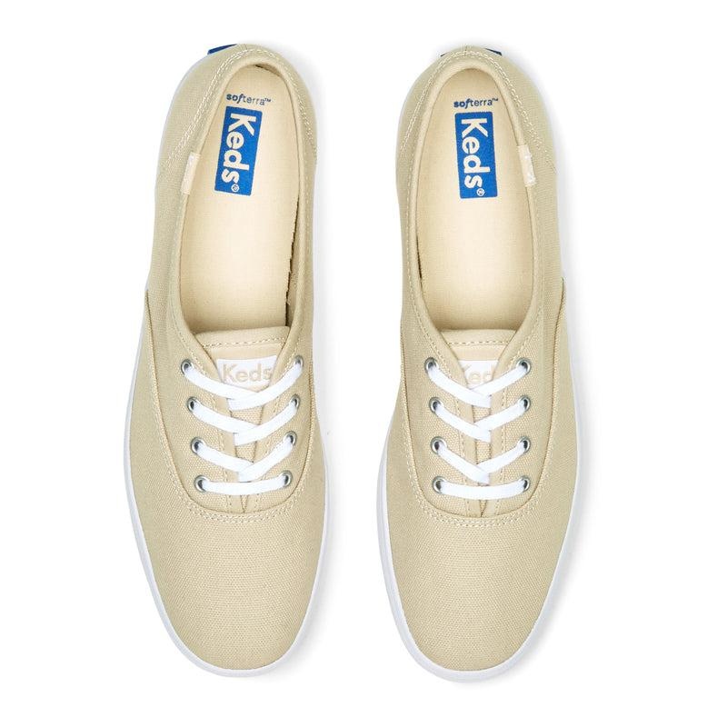 Keds Champion Organic Pamuklu Oatmeal Canvas Kadın Sarı | YBTMU-6849