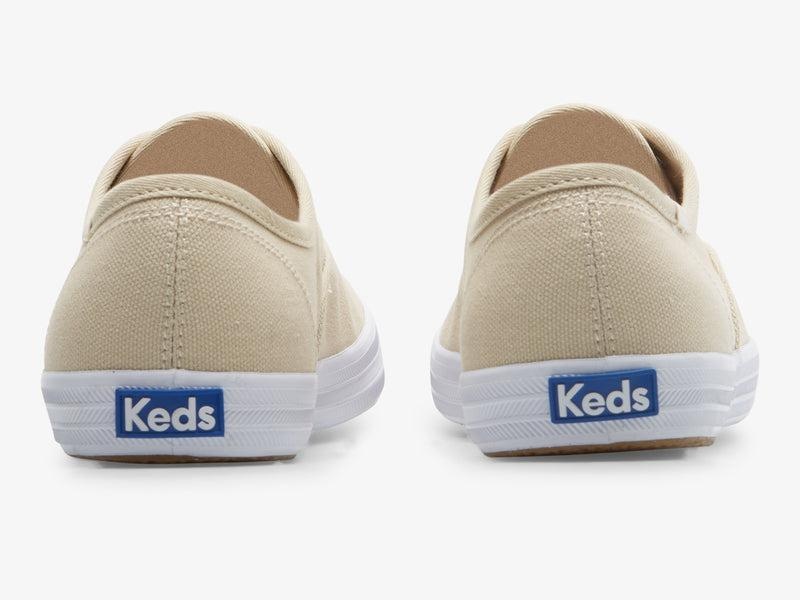 Keds Champion Organic Pamuklu Oatmeal Canvas Kadın Sarı | YBTMU-6849