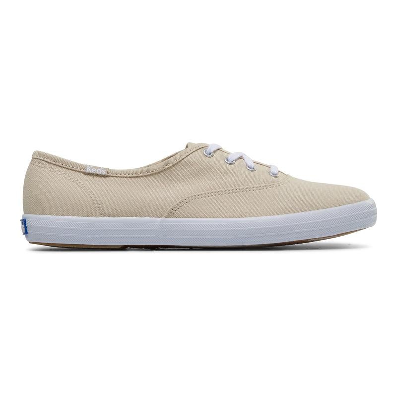 Keds Champion Organic Pamuklu Oatmeal Canvas Kadın Sarı | YBTMU-6849