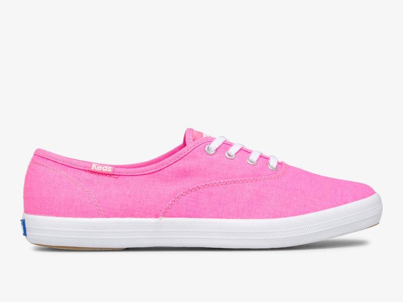 Keds Champion Organic Pamuklu Washable Canvas Kadın Pembe | XRQAZ-8239