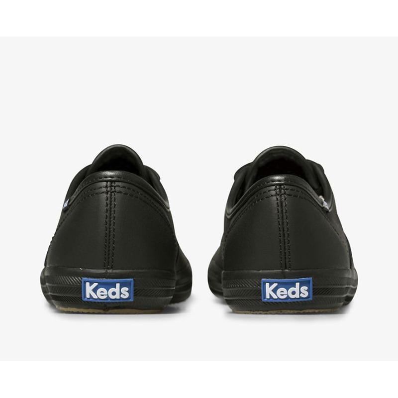 Keds Champion Orjinal Deri Lace Ups Kadın Siyah | IFMHR-6350