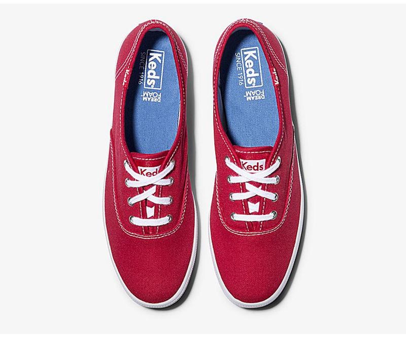 Keds Champion Orjinal Geniş Fit Canvas Kadın Kırmızı | MAJDS-7506