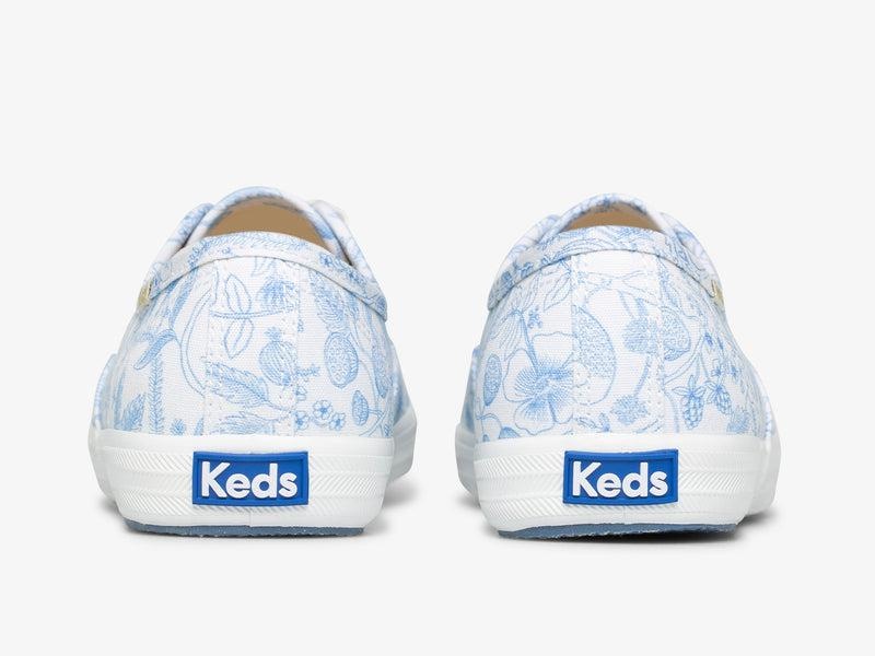 Keds Champion Rifle Paper Co Aviary Canvas Kadın White/Blue | KOLJW-8406