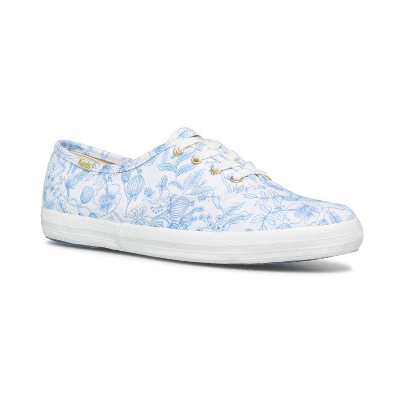 Keds Champion Rifle Paper Co Aviary Canvas Kadın White/Blue | KOLJW-8406