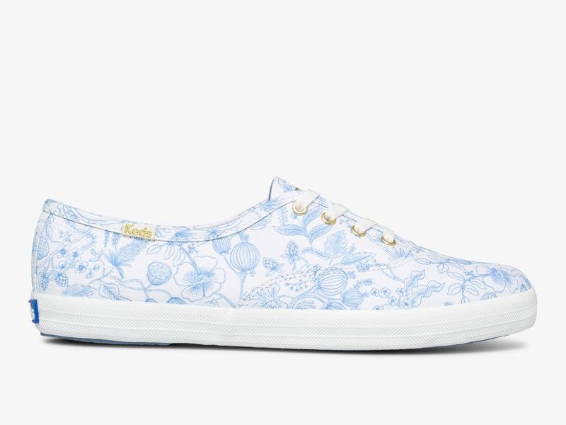 Keds Champion Rifle Paper Co Aviary Prints Kadın White/Blue | IJCLQ-7869