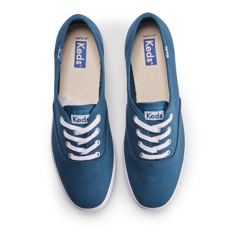 Keds Champion Seasonal Washable Kanvas Canvas Kadın Mavi | QRCYW-3415