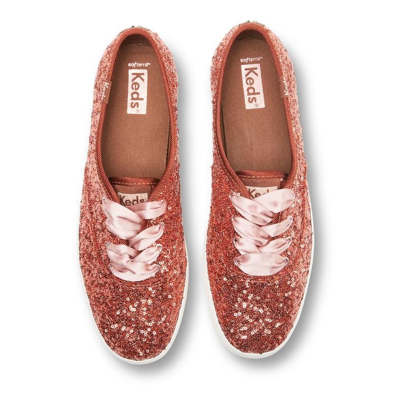 Keds Champion Sequins Cel Burnt Sienna Canvas Kadın Mercan | HOFQC-5967