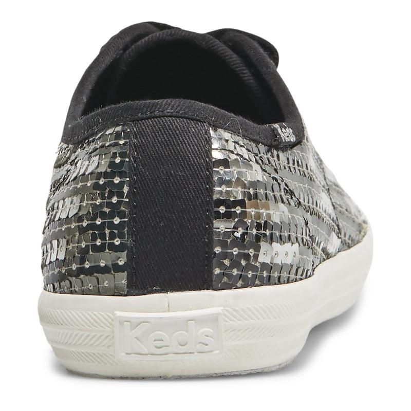 Keds Champion Sequins Cel Canvas Kadın Black/Silver | UNWRP-0856