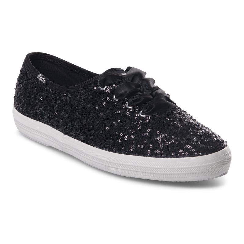 Keds Champion Sequins Cel Canvas Kadın Siyah | AWNVH-8296