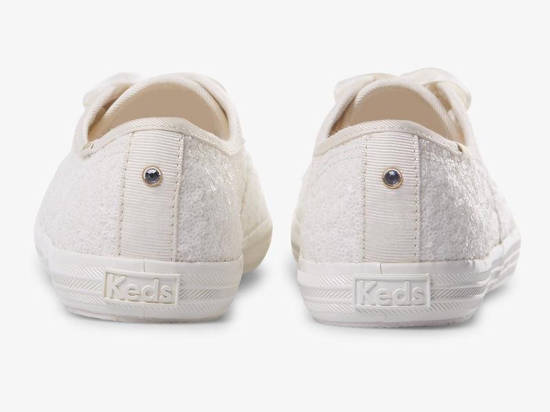 Keds Champion Sequins Cel Off Canvas Kadın Beyaz | IOFPR-0156