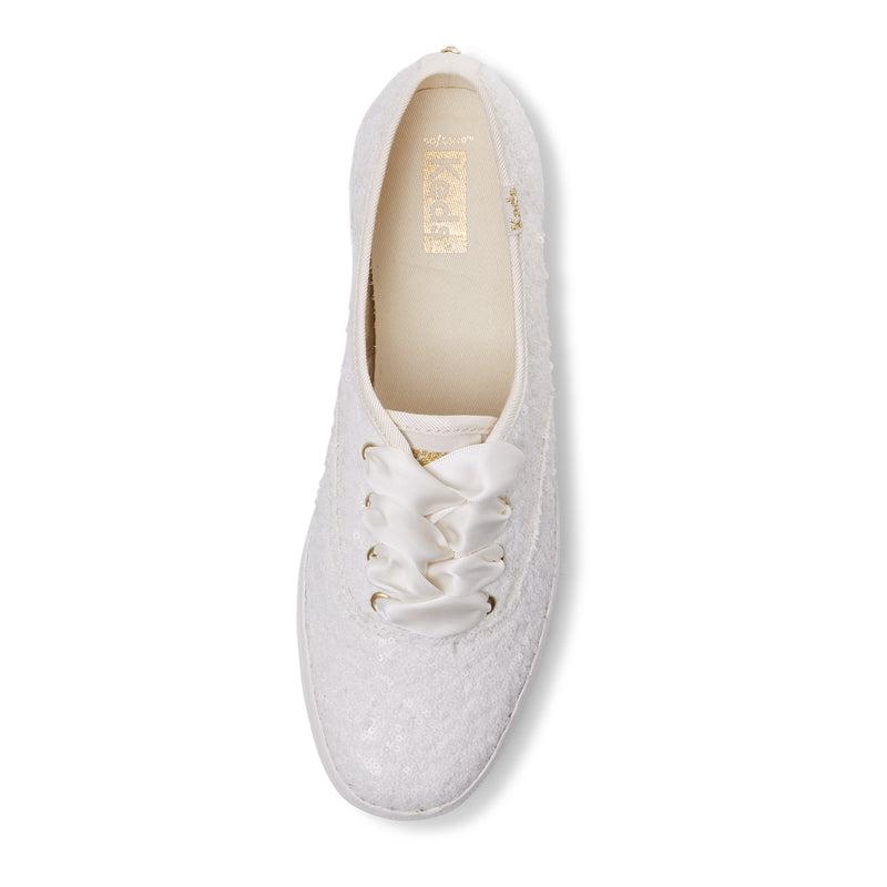 Keds Champion Sequins Cel Off Canvas Kadın Beyaz | IOFPR-0156