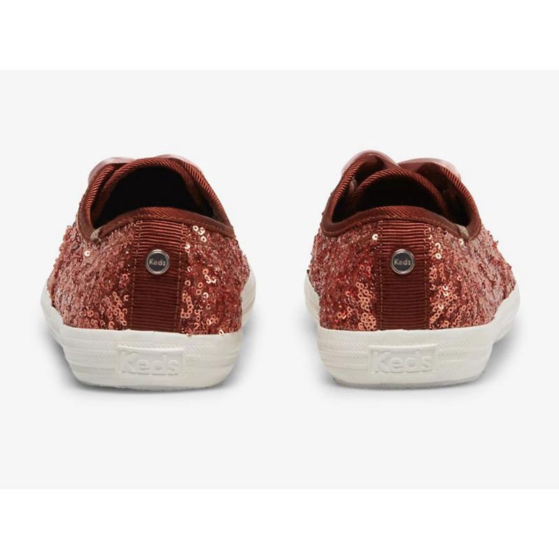 Keds Champion Sequins Celebration Lace Ups Kadın Mercan | OGQEX-0182