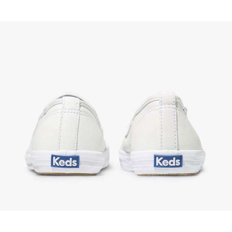 Keds Champion Slip On Leather Sneakers Kadın Beyaz | BOWCS-9210