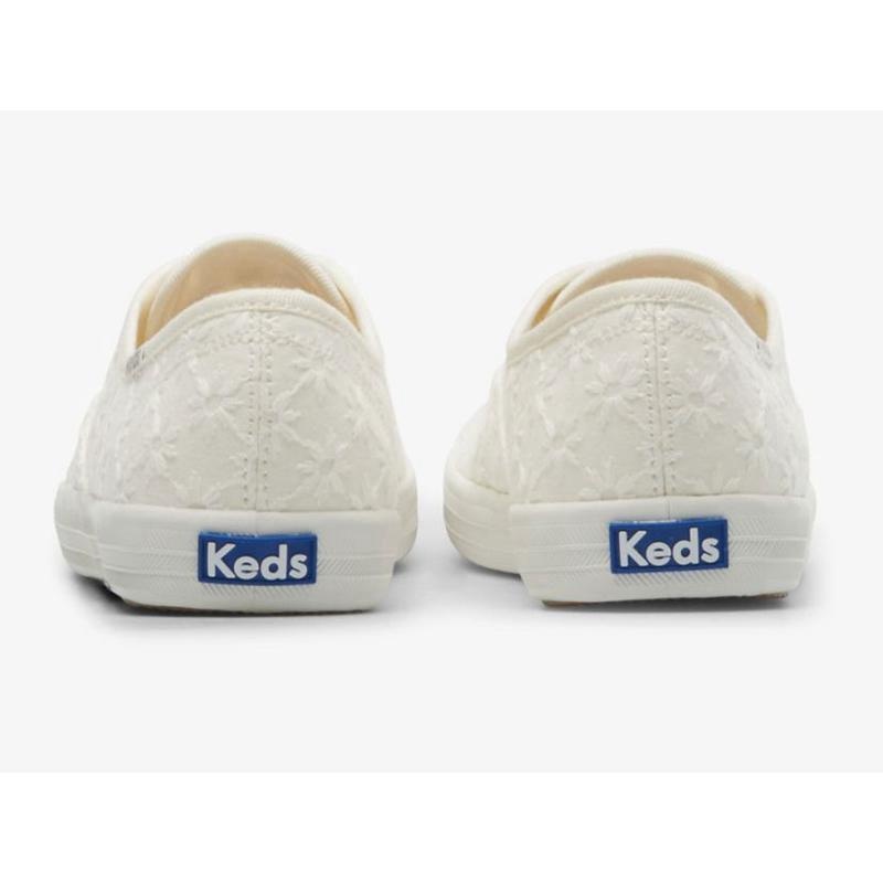 Keds Champion Starburst Eyelet Lace Ups Kadın Beyaz | VRITG-0418