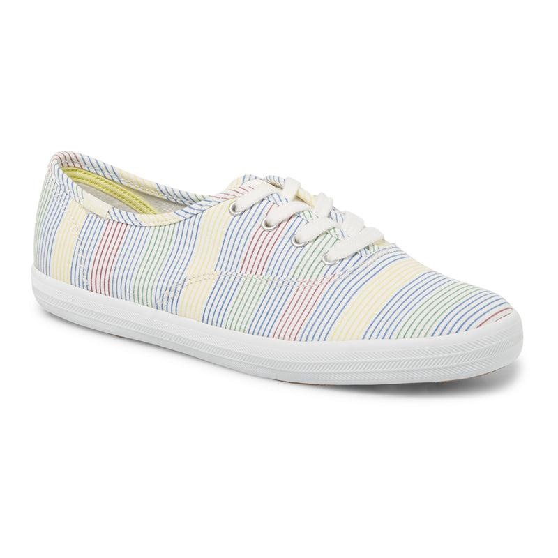 Keds Champion Surf Stripe Kanvas Canvas Kadın White/Multicolor | QORDH-2439