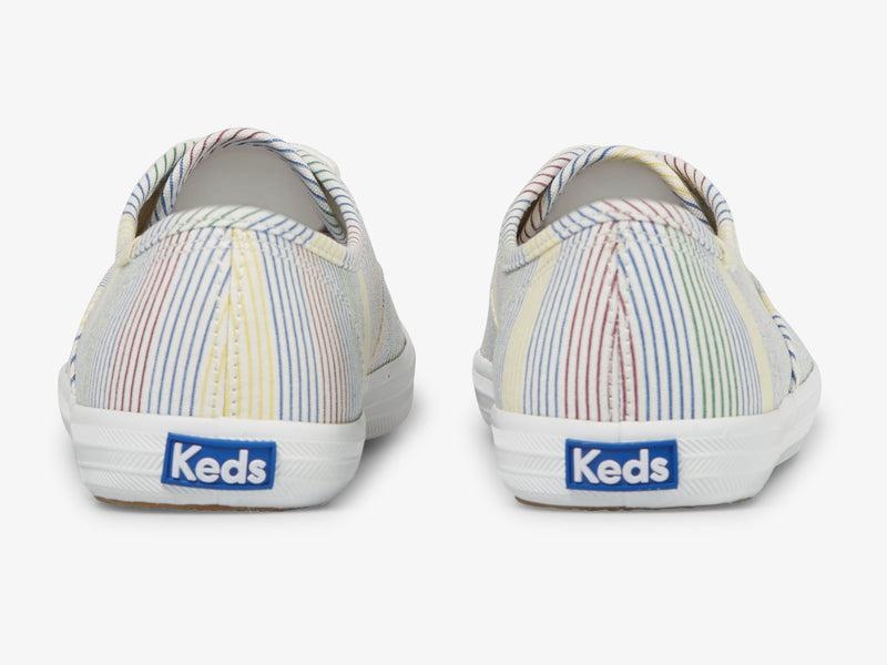 Keds Champion Surf Stripe Kanvas Canvas Kadın White/Multicolor | QORDH-2439