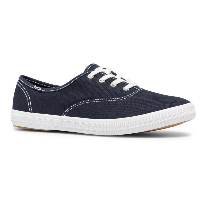 Keds Champion Washable Organic Kanvas Canvas Kadın Lacivert | FVUKH-7042