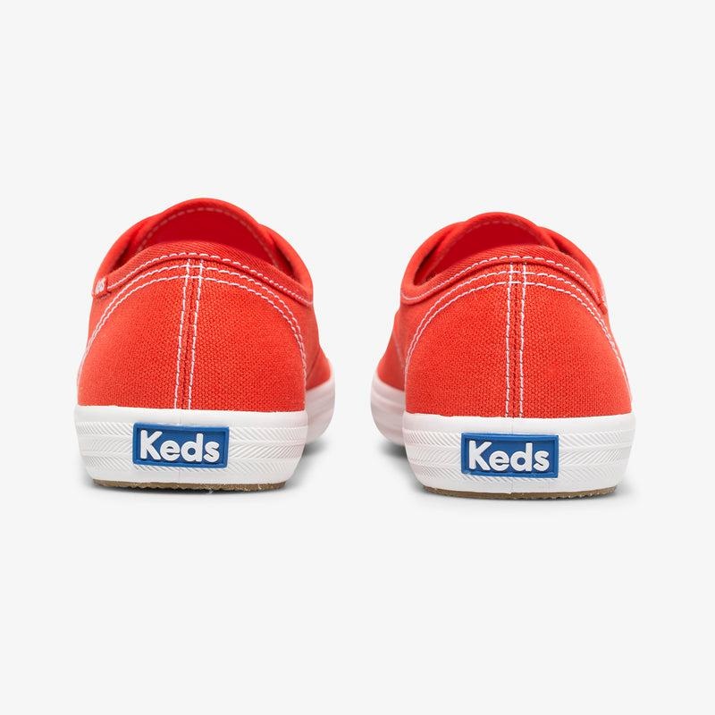 Keds Champion Washable Organic Kanvas Canvas Kadın Kırmızı | KXTOW-0342