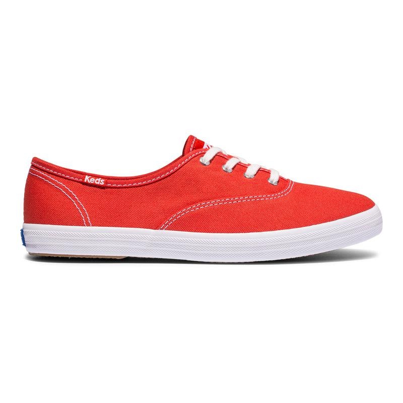 Keds Champion Washable Organic Kanvas Canvas Kadın Kırmızı | KXTOW-0342