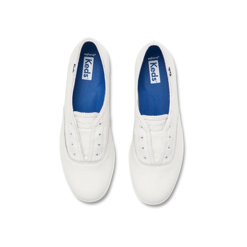 Keds Chillax Deri Leather Sneakers Kadın Beyaz | NDSFL-0946