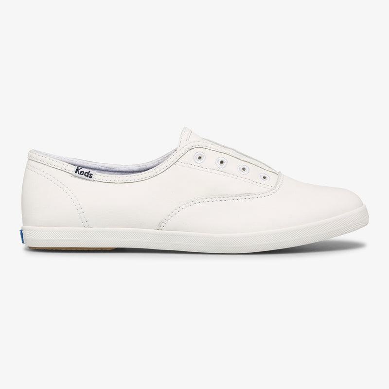 Keds Chillax Deri Leather Sneakers Kadın Beyaz | NDSFL-0946