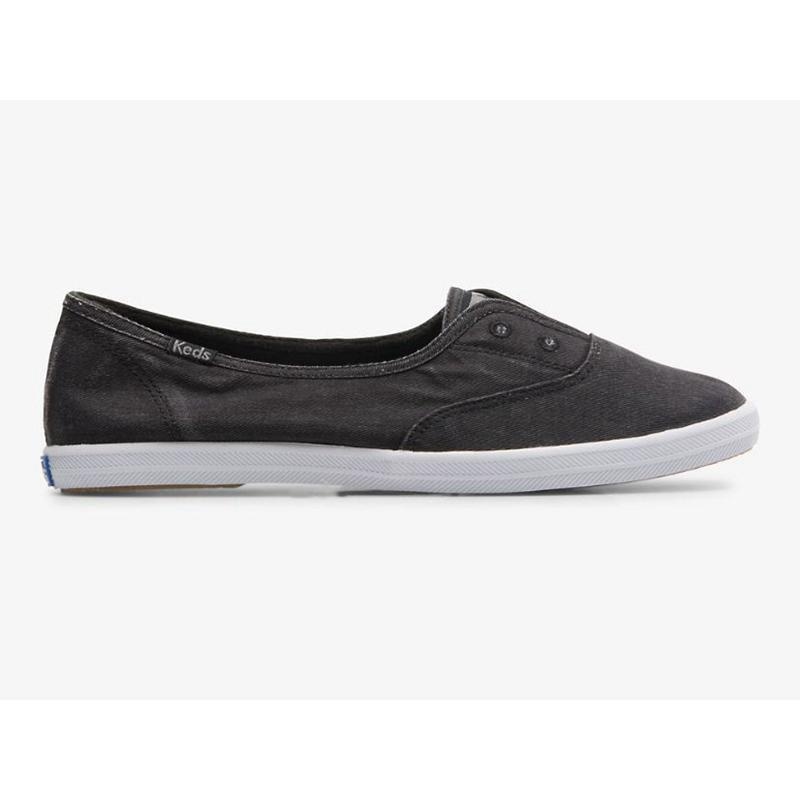 Keds Chillax Mini Twill Makosen Ayakkabı Kadın Siyah | YGXVD-5120