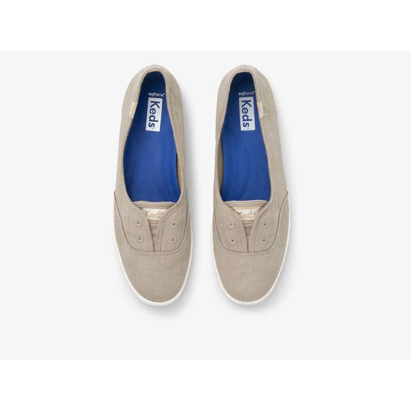 Keds Chillax Mini Twill Washable Makosen Ayakkabı Kadın Gri | MOXAR-2178