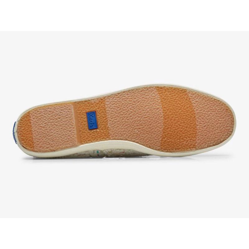 Keds Chillax Tekstil Natural Weave Makosen Ayakkabı Kadın Beyaz Renkli | SHCBP-8031