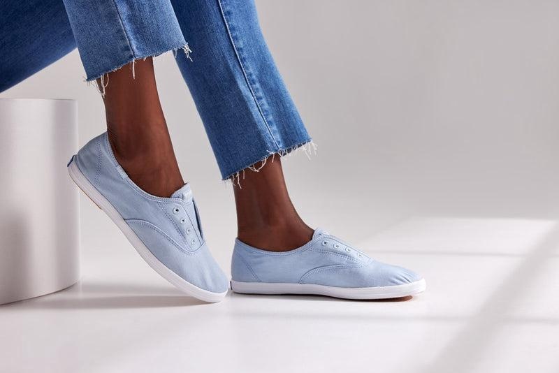 Keds Chillax Twill Washable Kanvas Light Makosen Ayakkabı Kadın Açık Mavi | MYCSA-2094