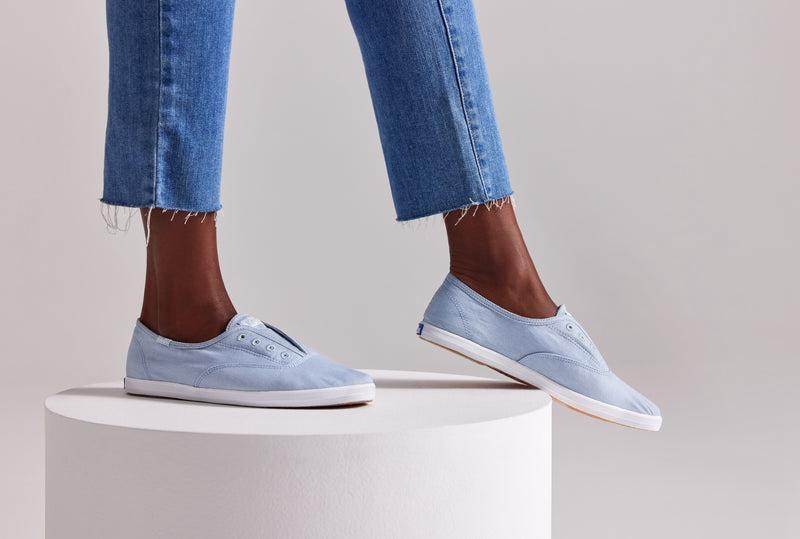 Keds Chillax Twill Washable Kanvas Light Makosen Ayakkabı Kadın Açık Mavi | MYCSA-2094