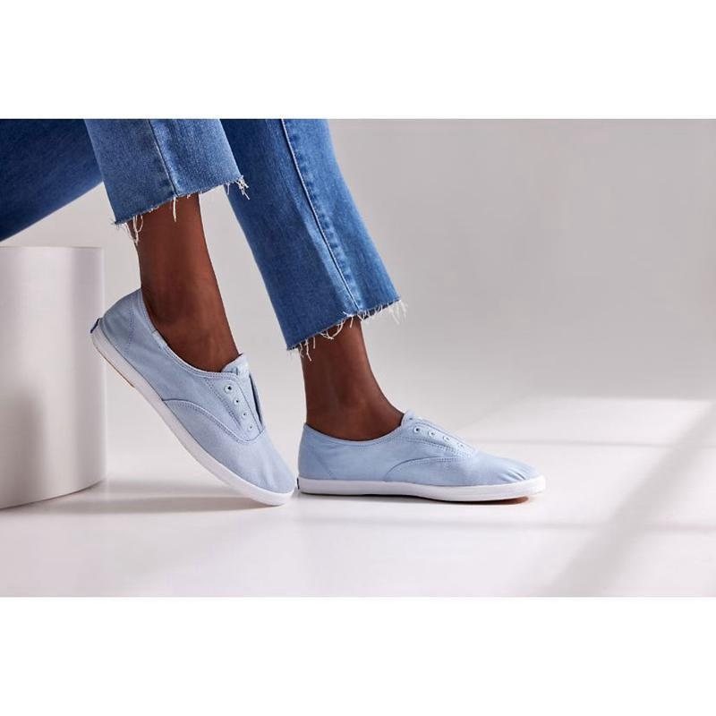 Keds Chillax Washable Twill Makosen Ayakkabı Kadın Açık Mavi | FXDMB-5476