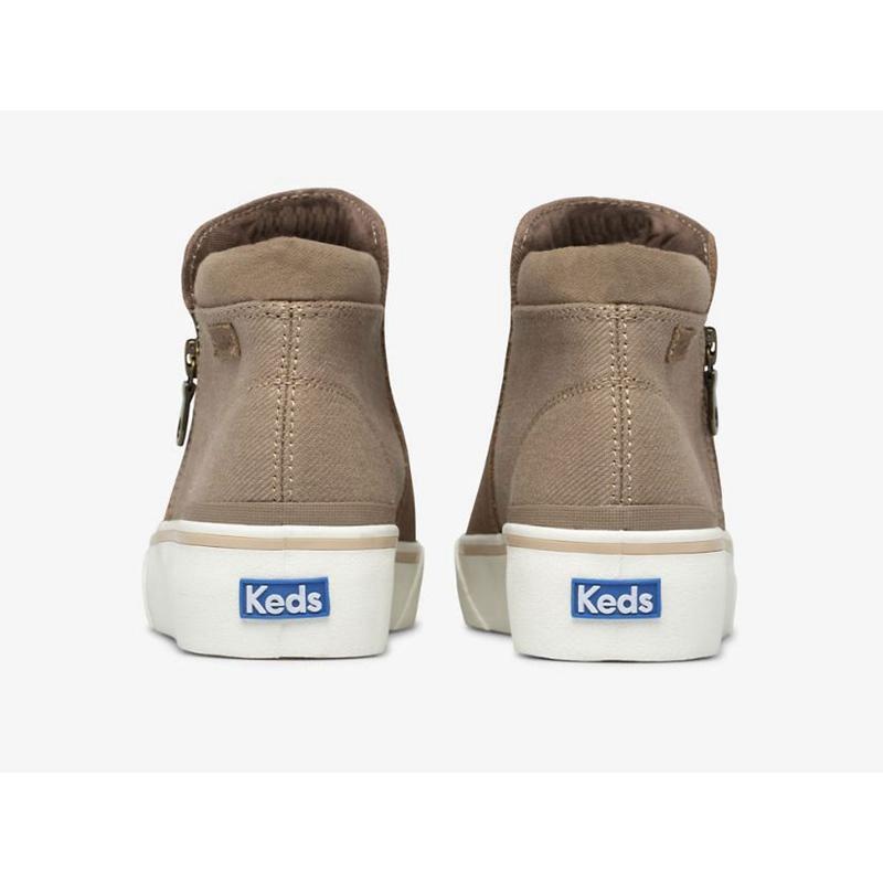 Keds Cooper Zip Bootie Makosen Ayakkabı Kadın Kahverengi | DEFUX-5936