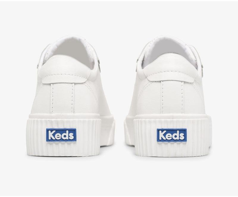 Keds Crew Kick Alto Deri Leather Sneakers Kadın Beyaz | RHSZX-7318