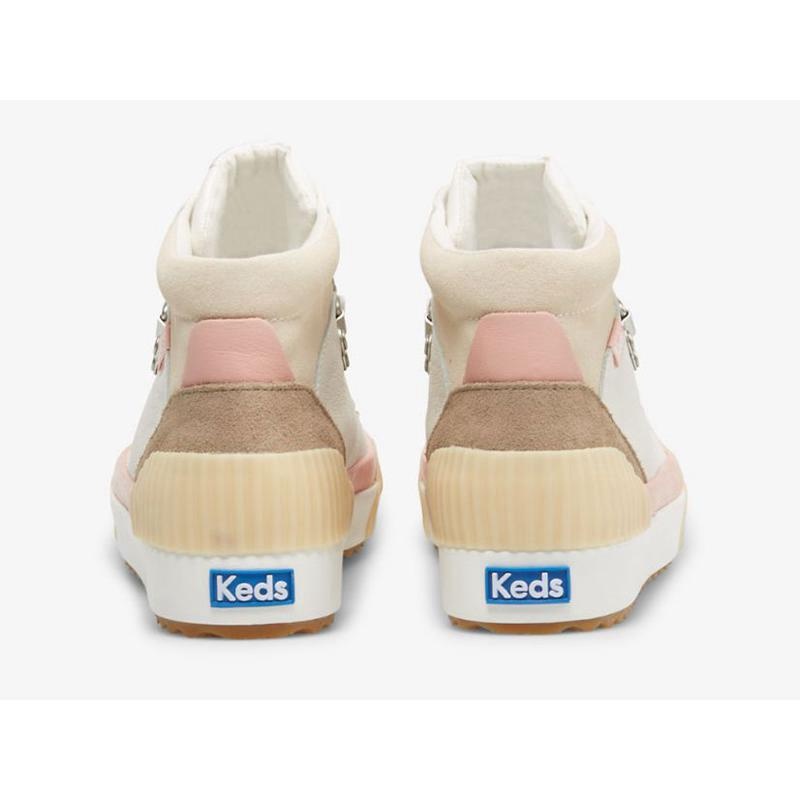 Keds Demi TRX Mid Cut Leather Sneakers Kadın Renkli | ZYRHQ-9052