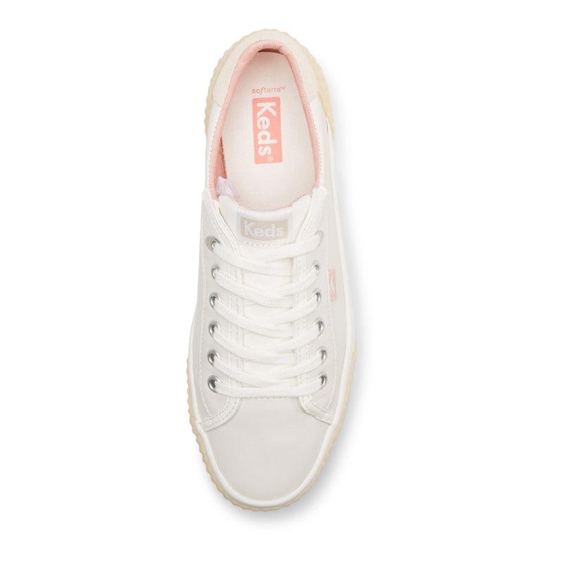 Keds Demi Trx Deri Cream Leather Sneakers Kadın Whitesmoke | YZACJ-9806