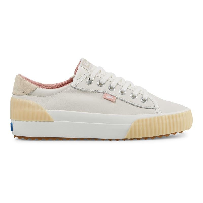 Keds Demi Trx Deri Cream Leather Sneakers Kadın Whitesmoke | YZACJ-9806