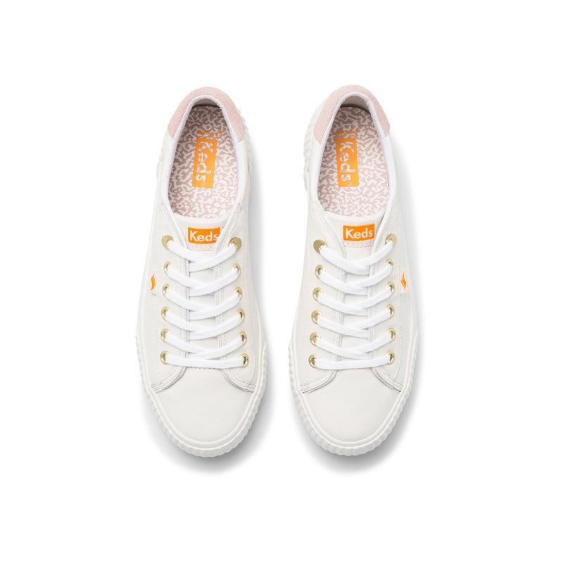 Keds Demi Trx Deri Leather Sneakers Kadın Beyaz | TFAMV-5278