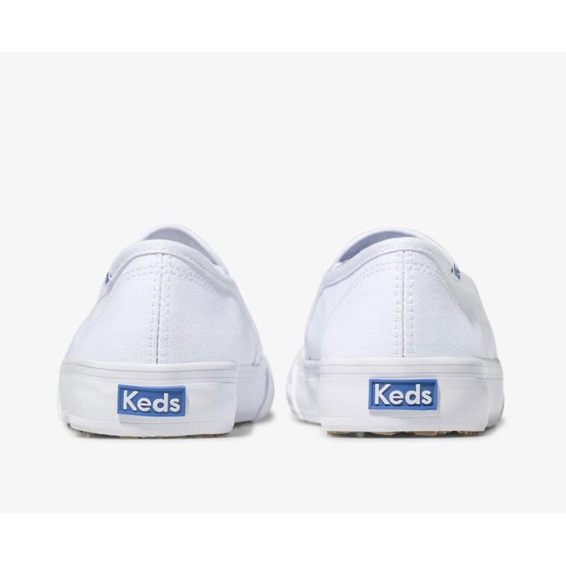 Keds Double Decker Kanvas Makosen Ayakkabı Kadın Beyaz | HYUVX-4932