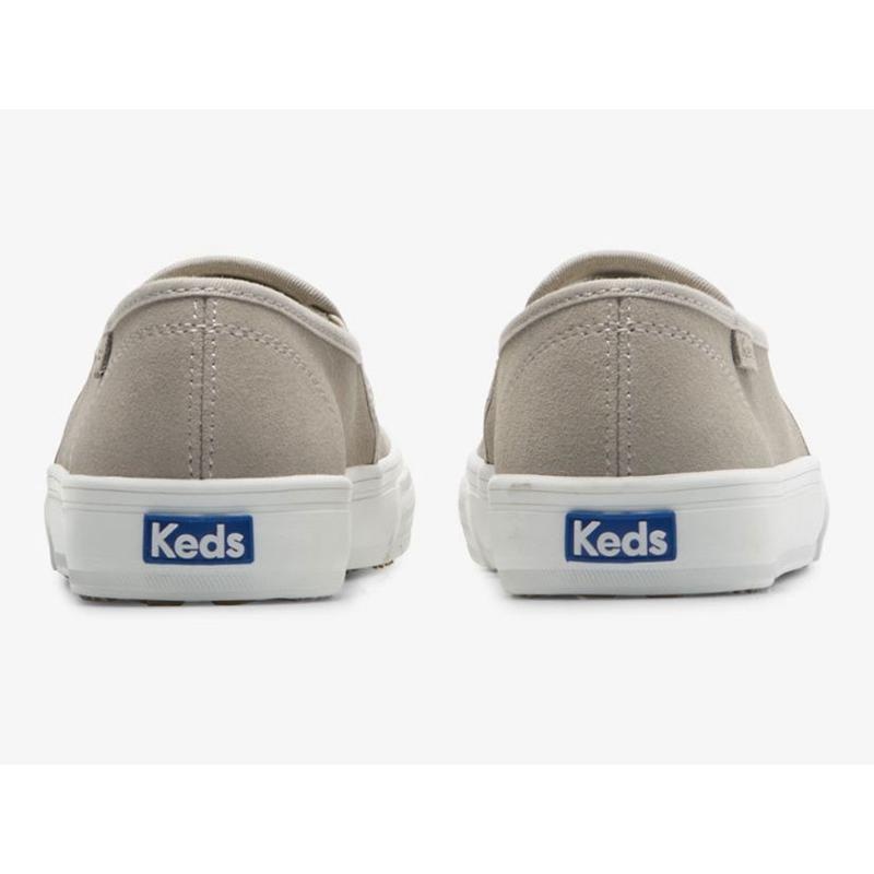 Keds Double Decker Perf Süet Makosen Ayakkabı Kadın Gri | WOBPQ-5237