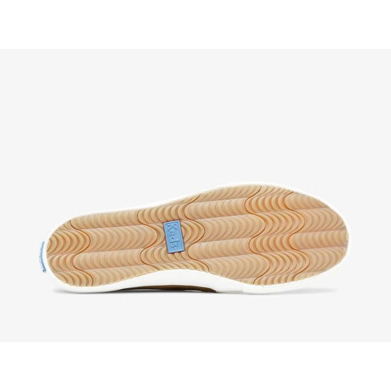 Keds Double Decker Slip On Leather Sneakers Kadın Kahverengi | KMSHI-5438