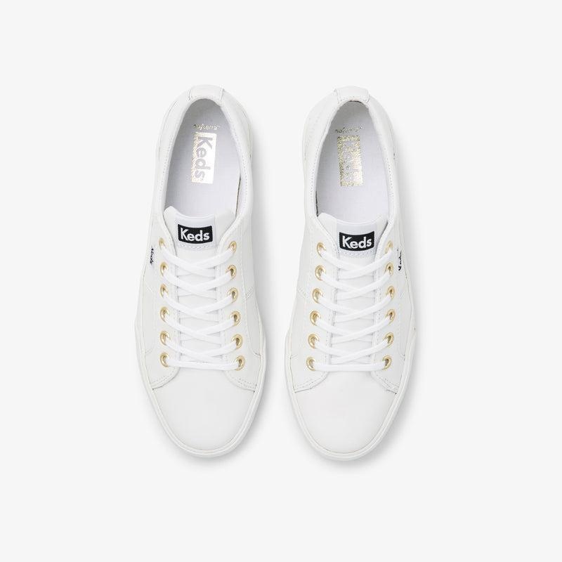 Keds Jump Kick Duo Deri Leather Sneakers Kadın Beyaz | COBUI-6835