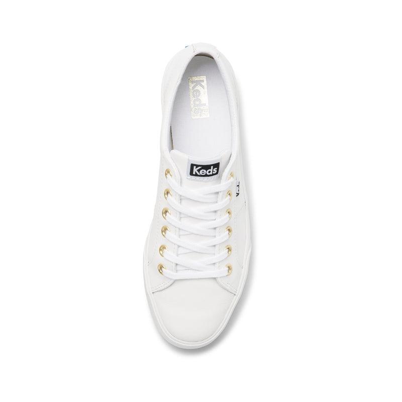 Keds Jump Kick Duo Deri Leather Sneakers Kadın Beyaz | COBUI-6835