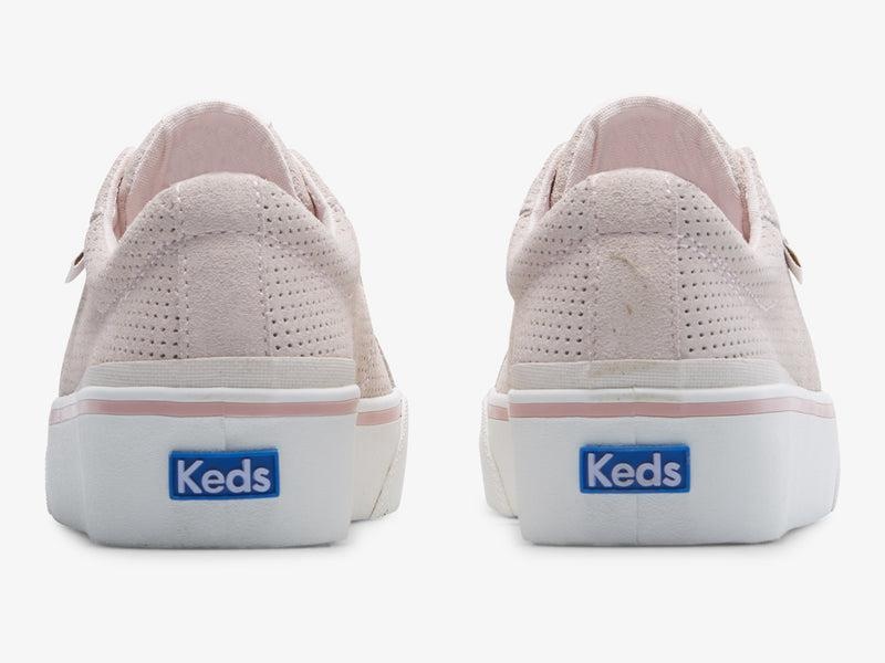 Keds Jump Kick Duo Perf Süet Leather Sneakers Kadın Açık Pembe | GHVEQ-1249