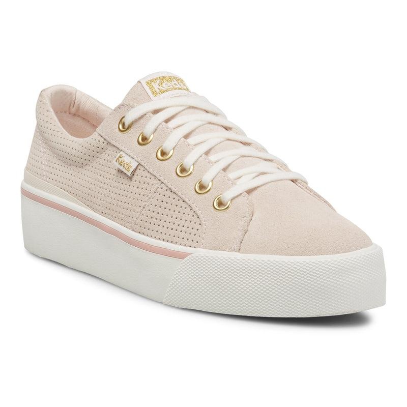 Keds Jump Kick Duo Perf Süet Leather Sneakers Kadın Açık Pembe | GHVEQ-1249